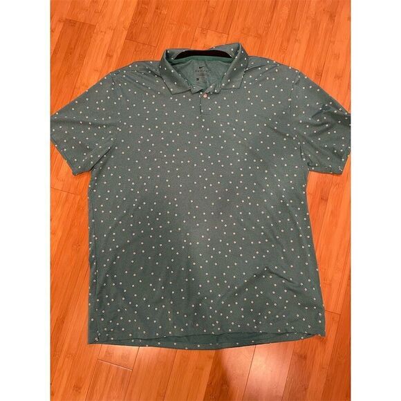 Nike Men's Green Floral Print Dri-FIT Polo Shirt XL Short Sleeve - Picture 1 of 8